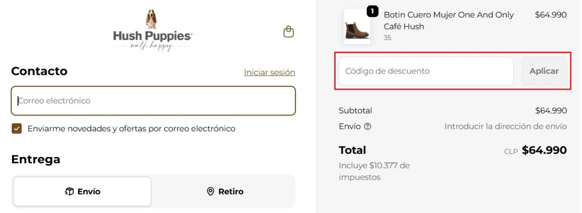 clic en el cupón