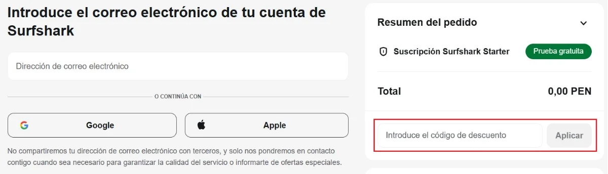 clic en el cupón