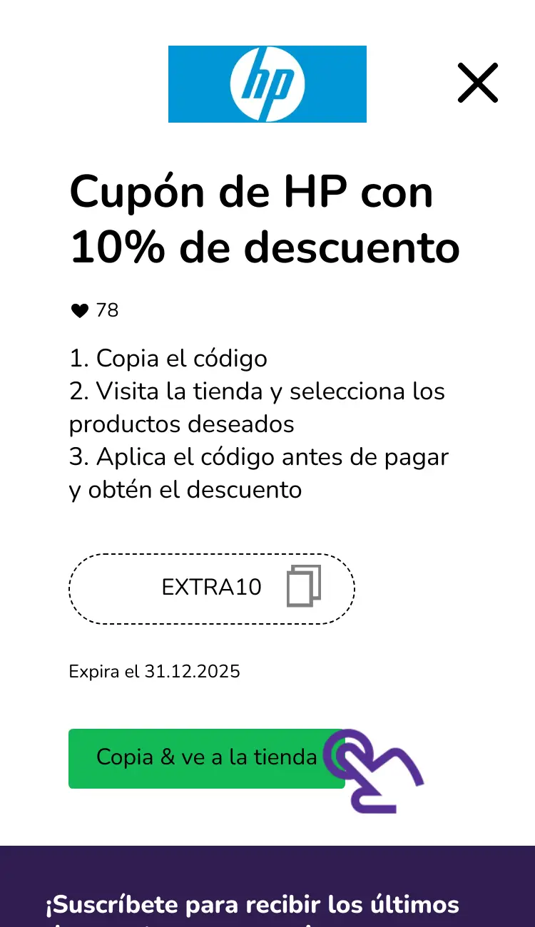 clic en el cupón