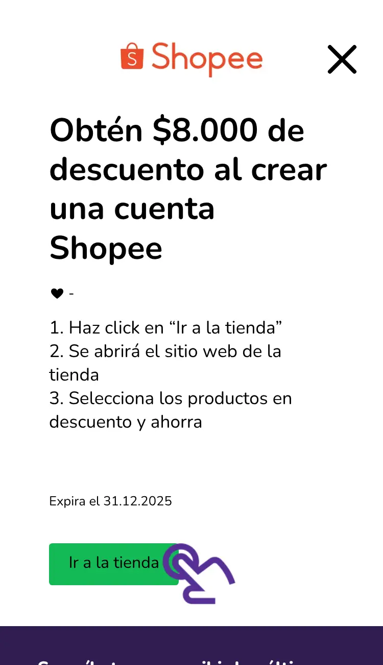 visitar la tienda con descuentos